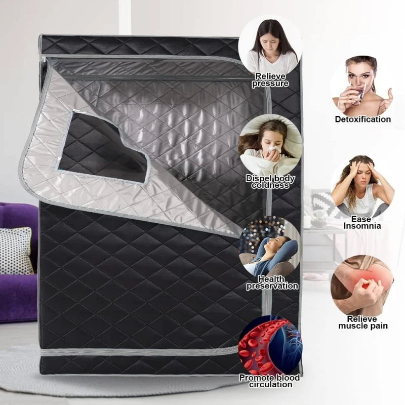 2 Person Steam Sauna Portable Sauna Tent Sauna Home Sauna Kit Whole Body Large Space Spa Steamer Sauna Room