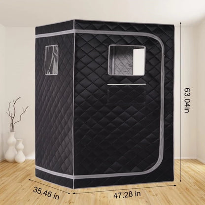 2 Person Steam Sauna Portable Sauna Tent Sauna Home Sauna Kit Whole Body Large Space Spa Steamer Sauna Room