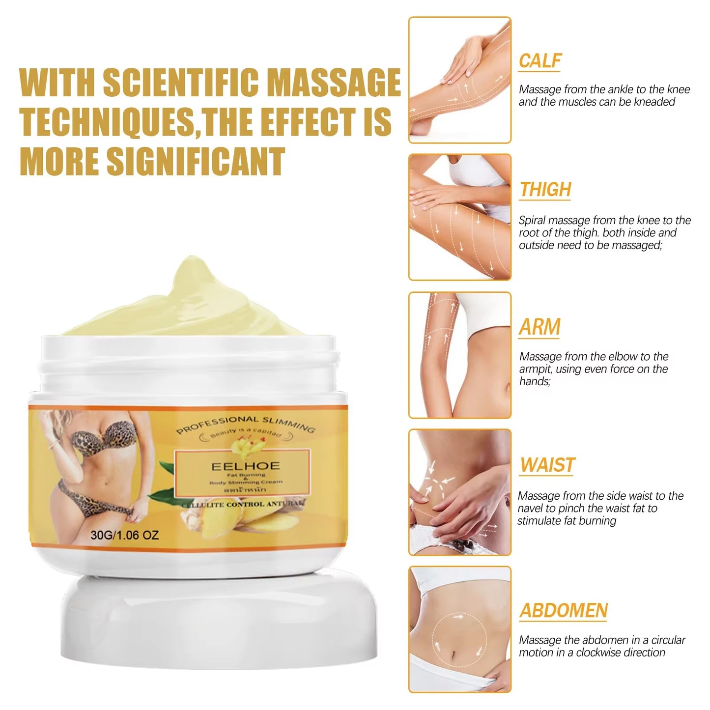 Body Firmiing Cream Full Sculpting anti Cellulite Belly Lasting Tightening Cream Nourishing Body Oil Massaging Cream 30G