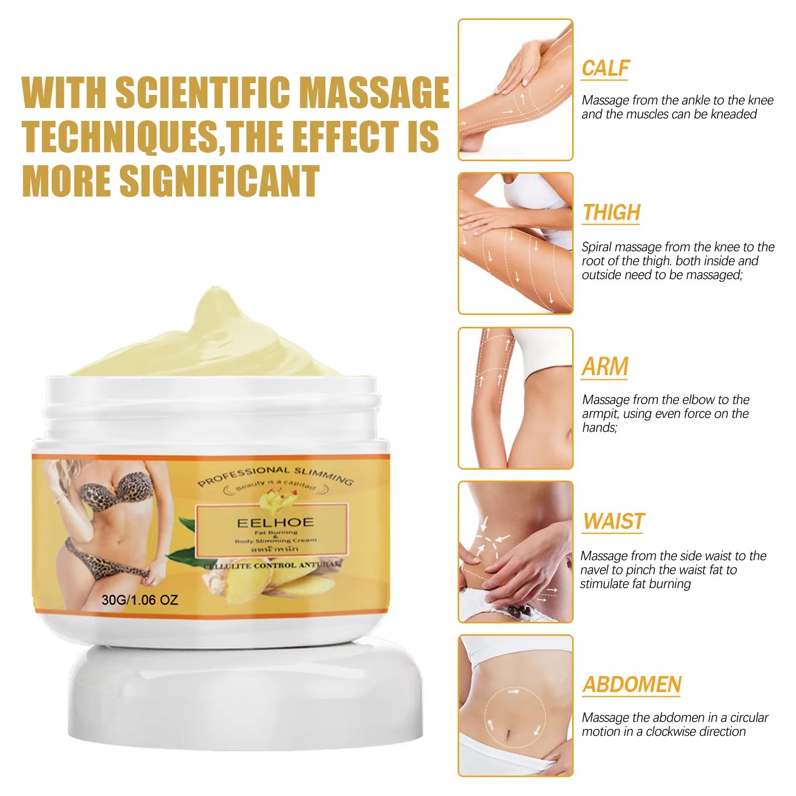 Body Firmiing Cream Full Sculpting anti Cellulite Belly Lasting Tightening Cream Nourishing Body Oil Massaging Cream 30G