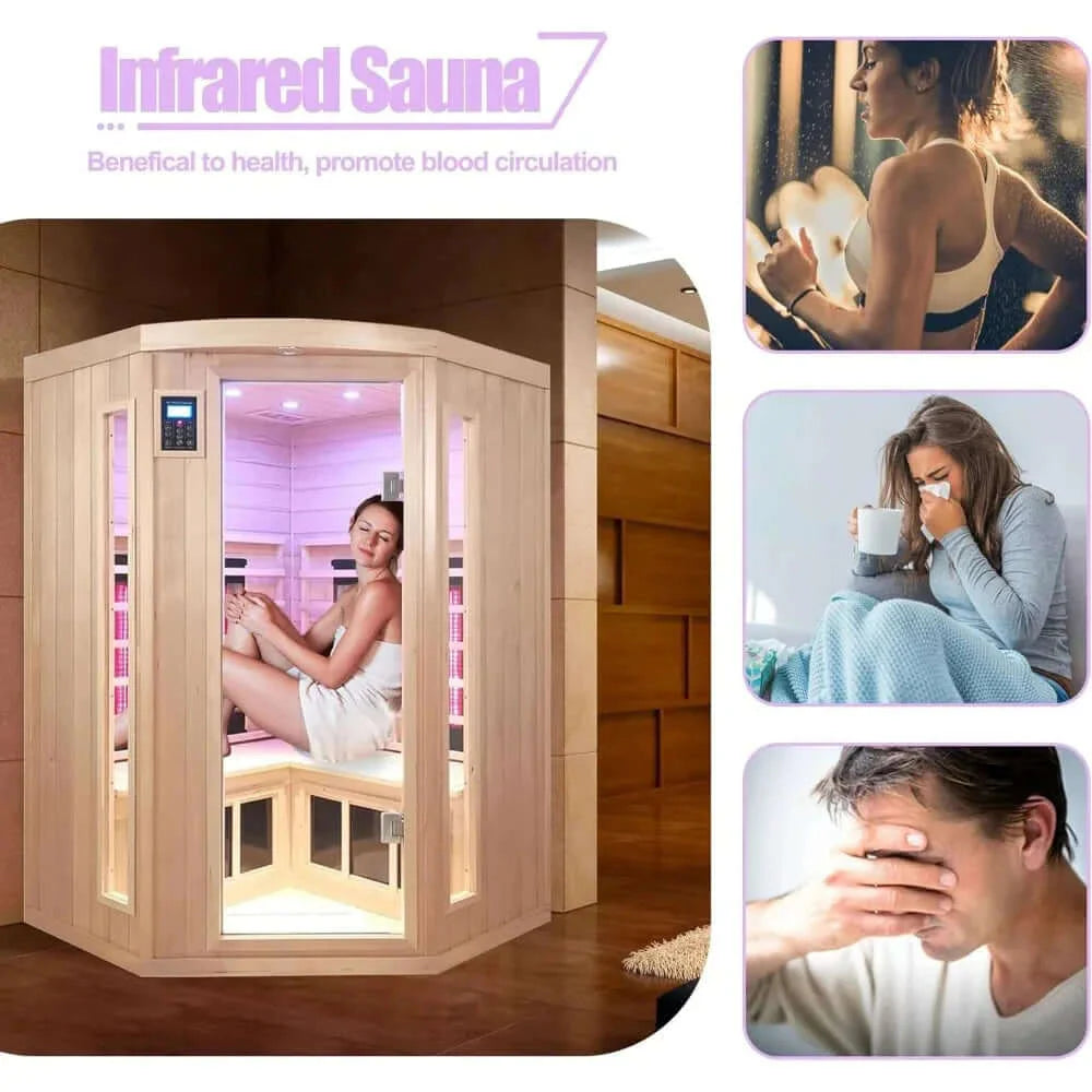 Hemlock Infrared Sauna: 2-3 Person Infrared Home Sauna