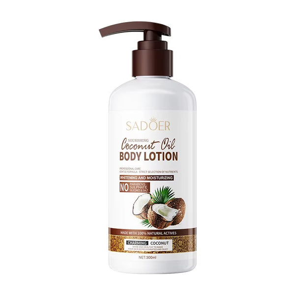 Coconut Oil Nourishing Body Lotion Improve Dullness Roughness Charming Fragrance Moisturizing Whitening Body Cream Skin Care