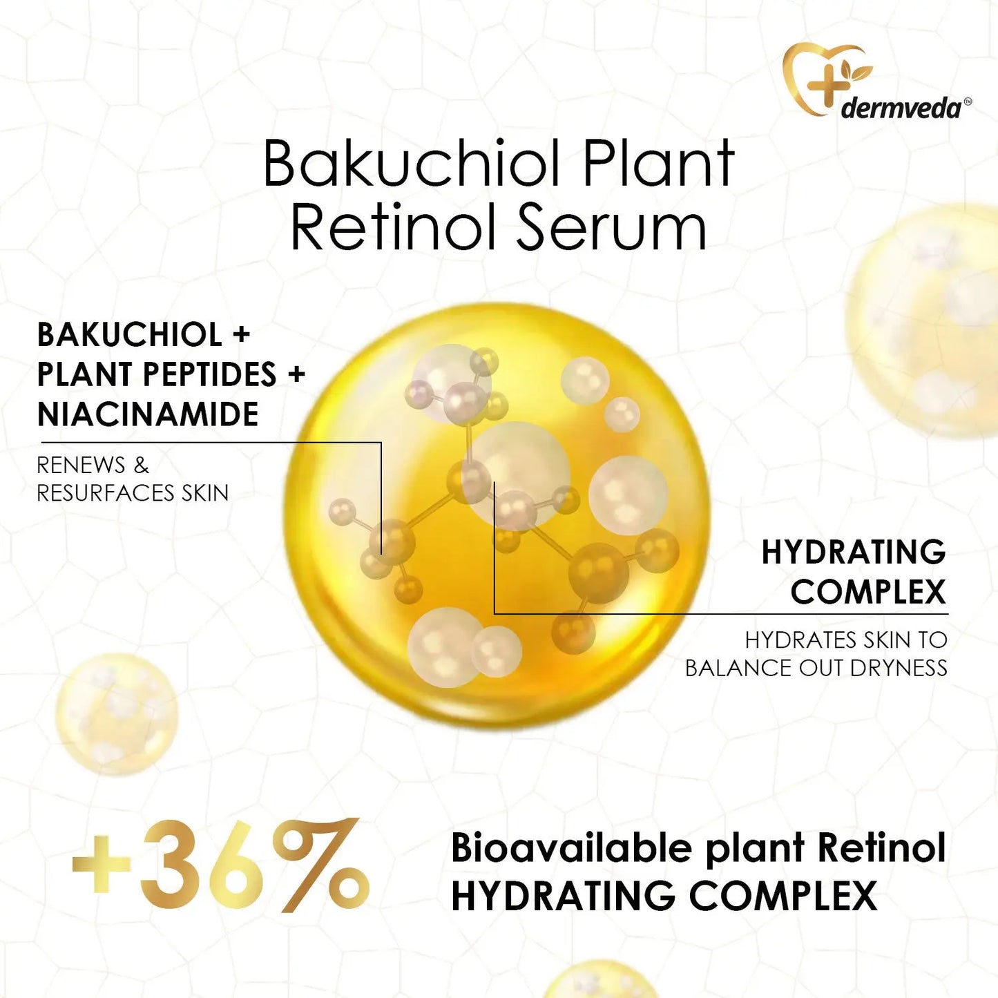 Organic Bakuchiol Serum - Face Serum | Anti-Aging Cream and Antioxidant Serum