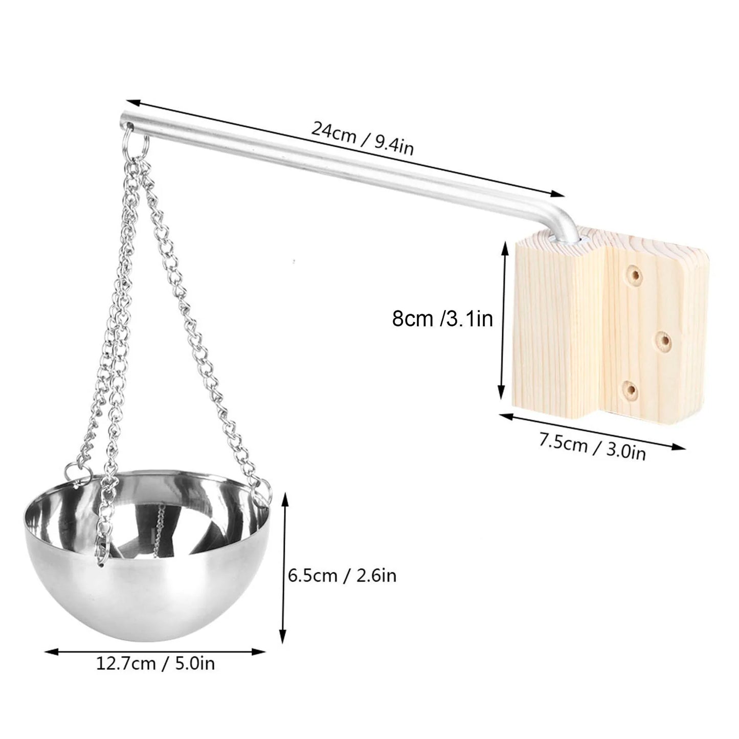 Essential Oil Bowl Cup Sauna Accessories Spruce Stainless Steel Sauna Room Accessories Sauna Bowl Traditional and Infrared