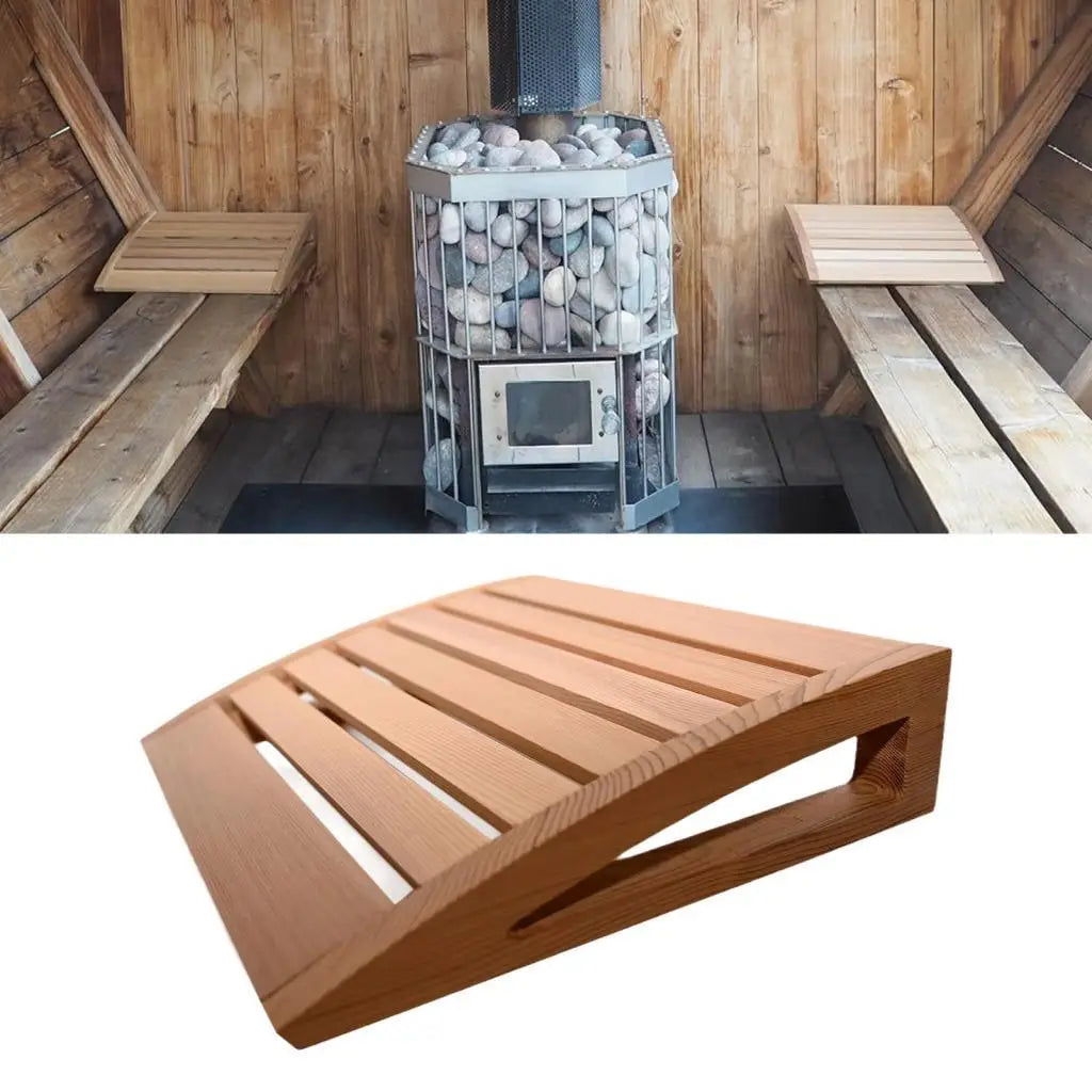 Neck Support Equipment Bathroom Accessories Sauna Room Part Sauna Pillow Head Support Wooden Headrest Sauna for Winter Bathing