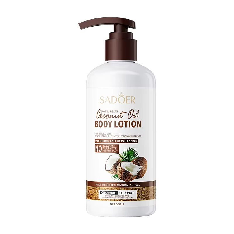 Coconut Oil Nourishing Body Lotion Improve Dullness Roughness Charming Fragrance Moisturizing Whitening Body Cream Skin Care
