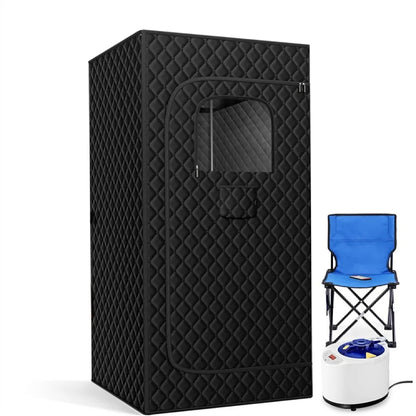 Portable Steam Sauna for Home Spa Sauna Tent Sauna Box with 1500W 3L Steamer Remote Control Height