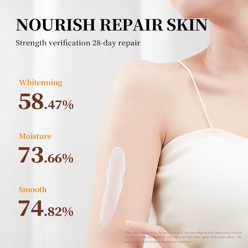 Coconut Oil Nourishing Body Lotion Improve Dullness Roughness Charming Fragrance Moisturizing Whitening Body Cream Skin Care