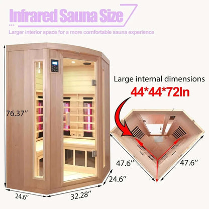 Hemlock Infrared Sauna: 2-3 Person Infrared Home Sauna