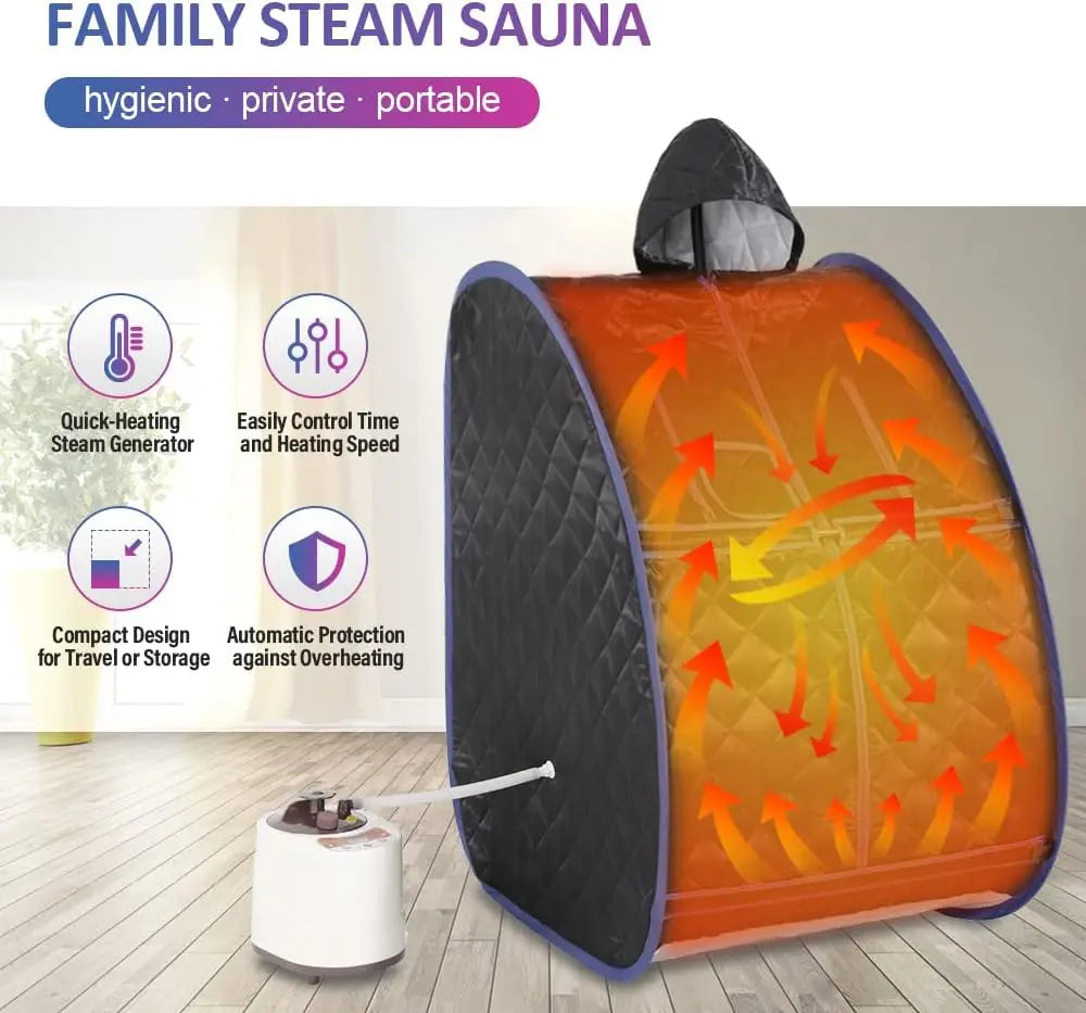 사우나 Portable Folding Steam Sauna SPA Room Tent Box with Steamer One Person Weight Loss Full Body Slimming