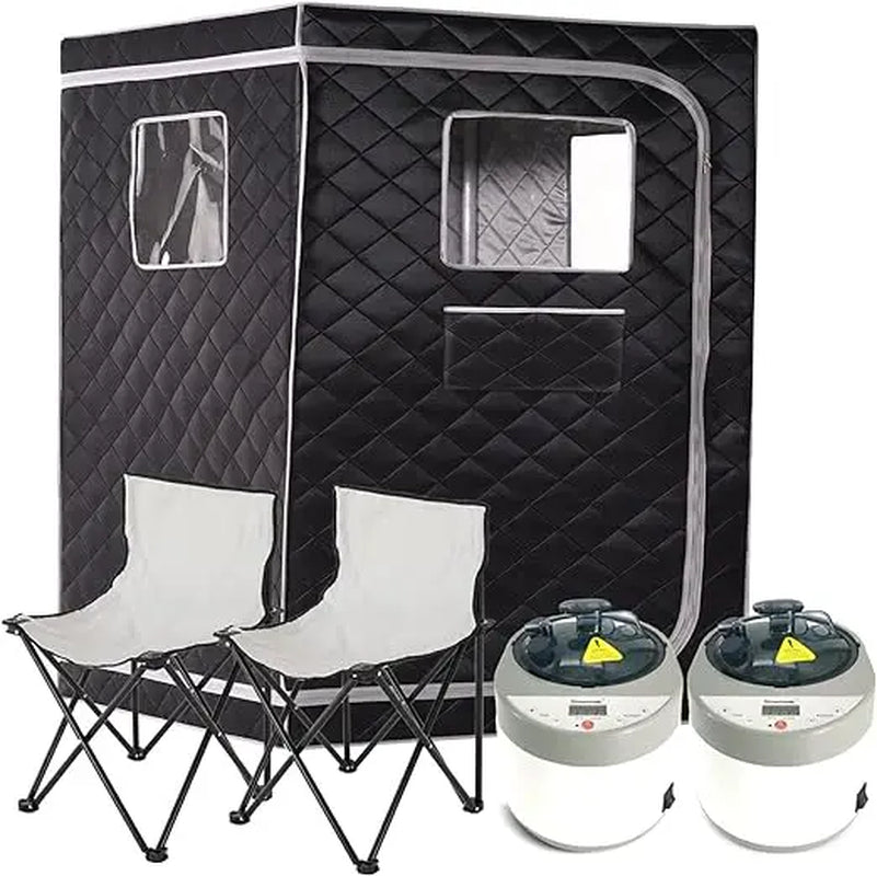 2 Person Steam Sauna Portable Sauna Tent Sauna Home Sauna Kit Whole Body Large Space Spa Steamer Sauna Room