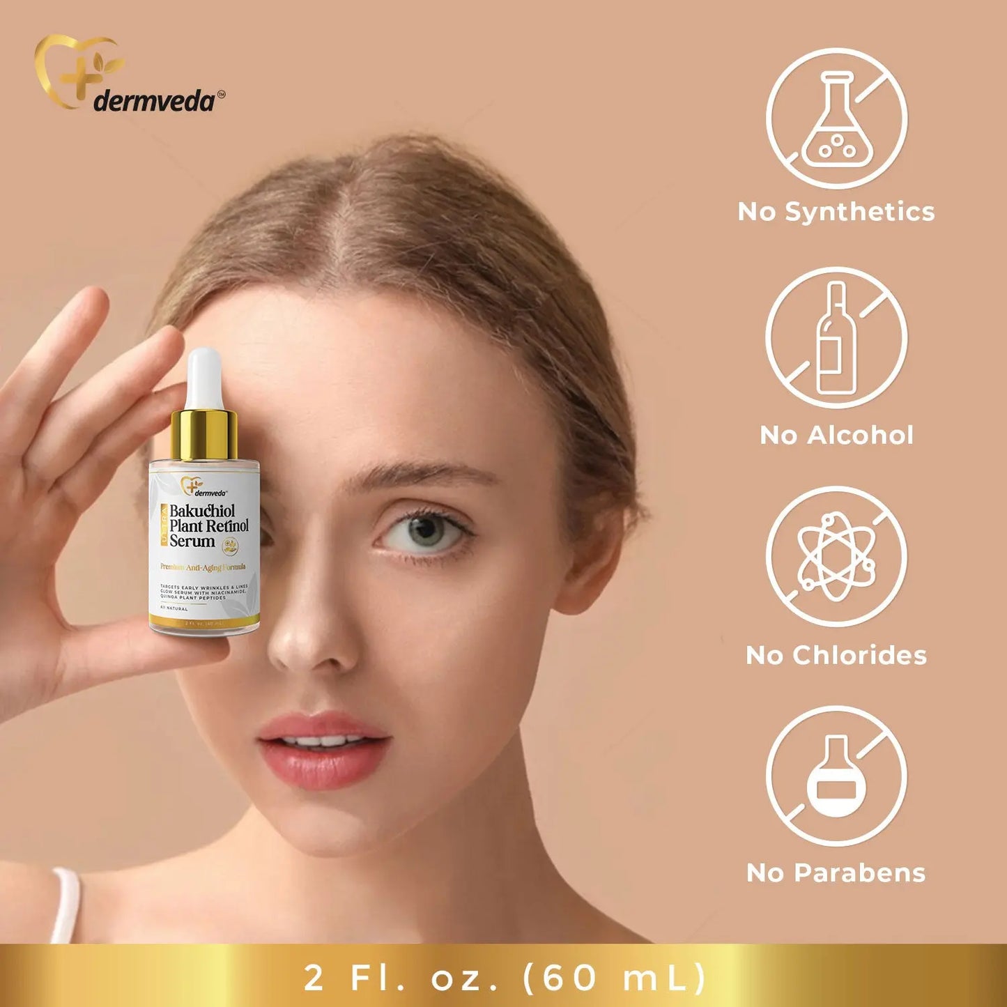 Organic Bakuchiol Serum - Face Serum | Anti-Aging Cream and Antioxidant Serum