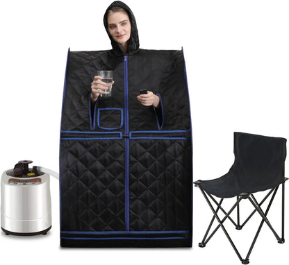 사우나 Portable Folding Steam Sauna SPA Room Tent Box with Steamer One Person Weight Loss Full Body Slimming